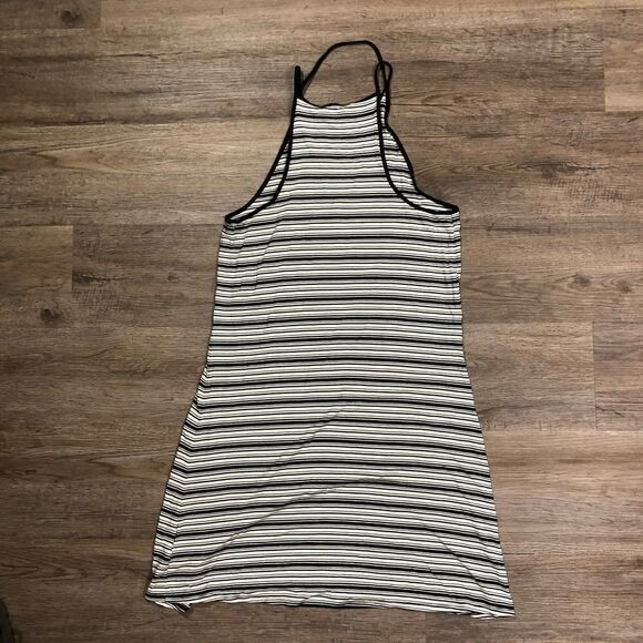 American Eagle Women’s Black & White Striped Summer Dress Size L - Picture 6 of 6
